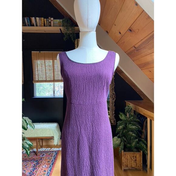 Vintage Dress Purple Tank Midi - Picture 3 of 4